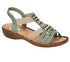 Sandale casual, dama, RIEKER ANTISTRESS, 60851-52 verde, piele ecologica